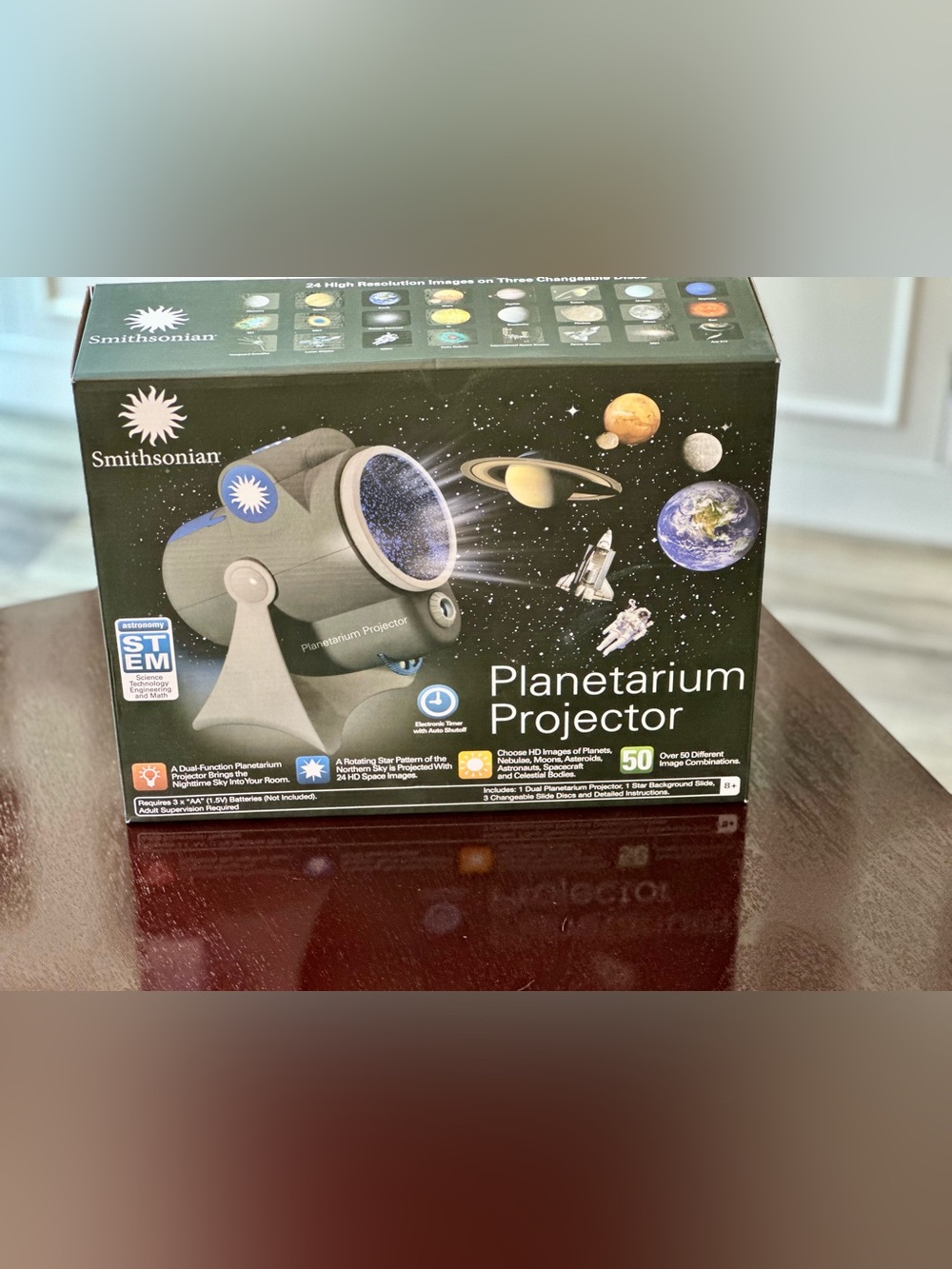 Smithsonian Planetarium Projector with 3 Image Discs